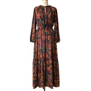 H&M boho maxi tiered floral dress